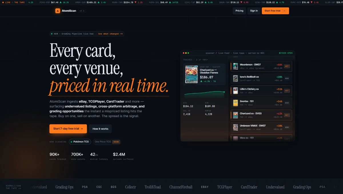 AtomiScan website homepage